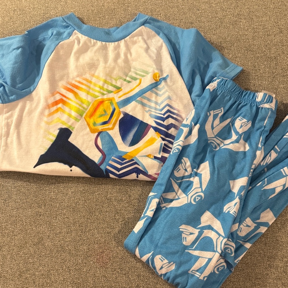 5/$15- Kids Blue and White Pajama Set